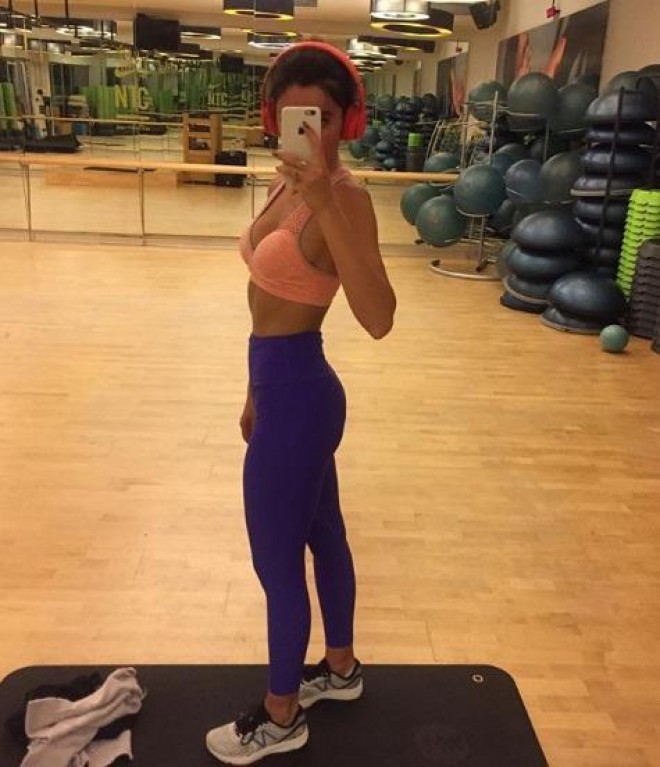 Nəsrin Cavadzadə&nbsp;idman salonunda - foto