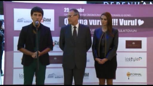 Məşhurlar “Qadına vurma, vurul!” aksiyasında