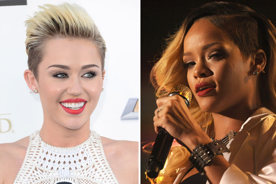 Rihanna və Mayli Sayrus xeyriyyə gecəsində 