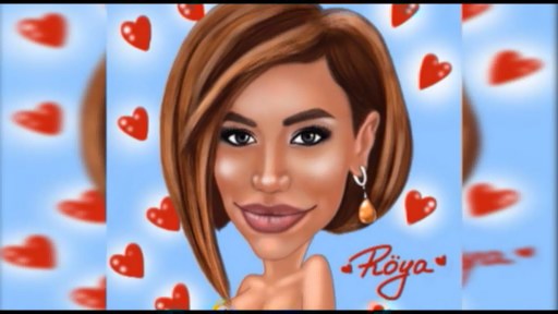 Röya Ayxanın karikatura janrında çəkilən fotosu