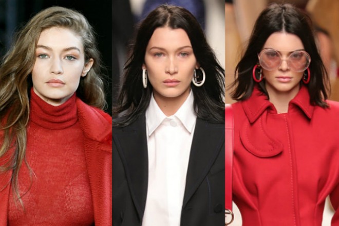 Gigi və Bella Hadid, Kendal Cenner podiumda - fotolar
