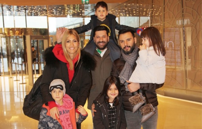 Çağla və uşaqları Alişanla gəzintidə - foto