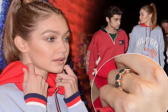 Cici Hadidin üzük taxması sual yaratdı