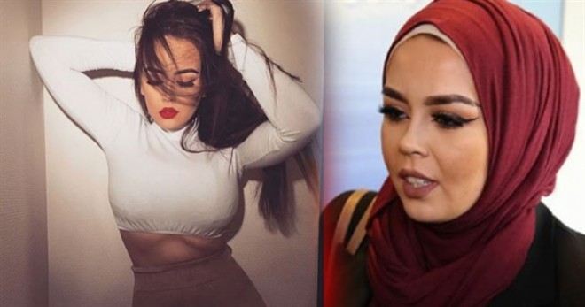 Çarşabını açaraq təəccüb doğurdu