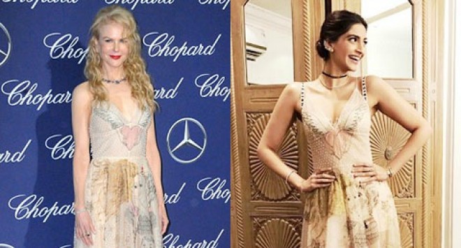 Nikol Kidman və hindistanlı aktrisa eyni libasda - foto