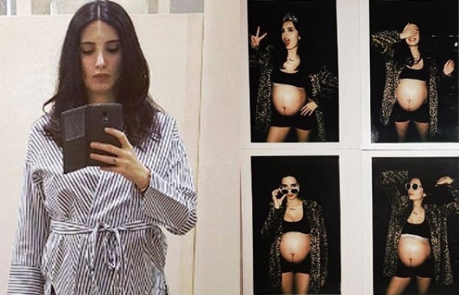 Hamilə Sayanın çılpaq fotosu