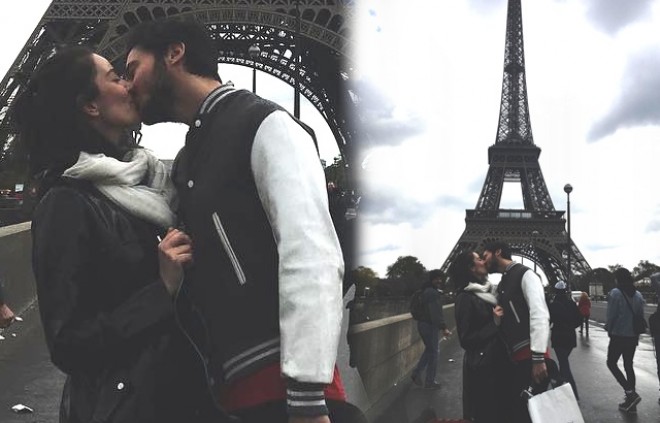 Məşhur cütlük "Eyfel" qülləsinin önündə öpüşdü&nbsp;