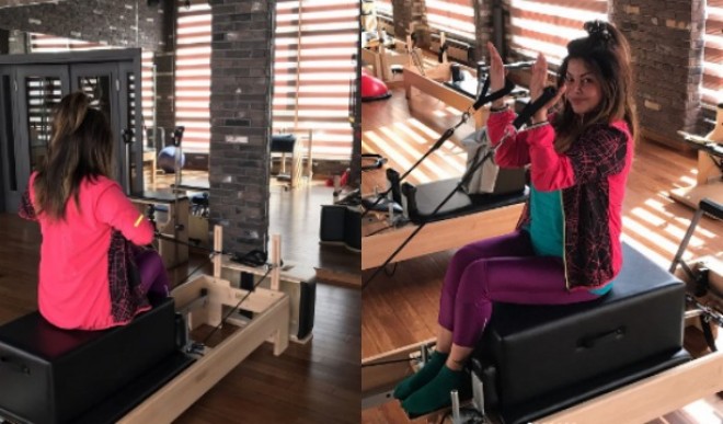 Aygün Kazımova idman edərkən - video+foto