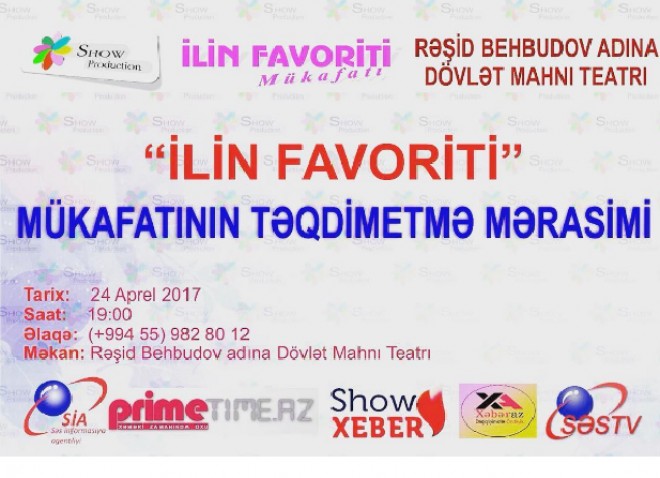"İlin favoriti" mükafatları təqdim olunacaq