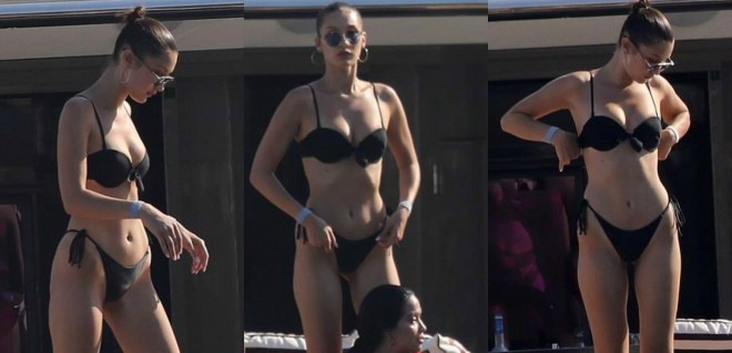 İstirahətdə olan Belladan cazibədar fotolar