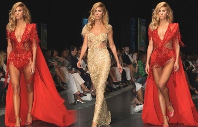 Çağla Şikel podiumda hər kəsi heyrətləndirdi