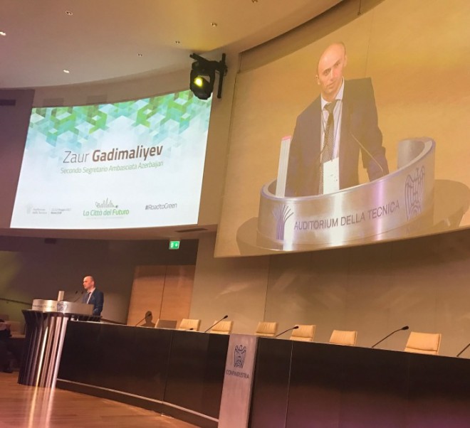 Romada Azərbaycanın müasir memarlıq abidələrinə həsr olunan sərgi nümayiş etdirilib - fotolar