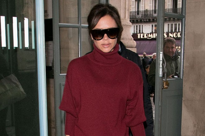 Viktoriya Bekhem Paris küçələrində - fotolar