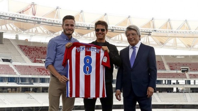 Tom Kruza "Atletiko Madrid" klubunun forması hədiyyə olundu - fotolar