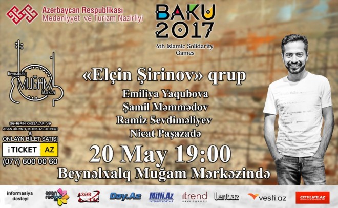 Cazmen Elçin Şirinov və qrupu Beynəlxalq Muğam Mərkəzində çıxış edəcək