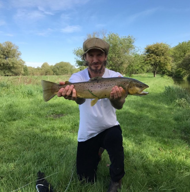 Devid Bekhem balıq tutdu - foto