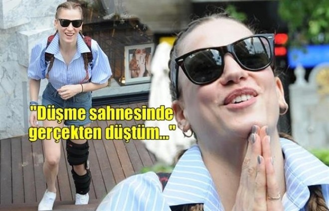 Ayağını zədələyən Serenay: “Yıxılma səhnəsi həqiqət oldu”