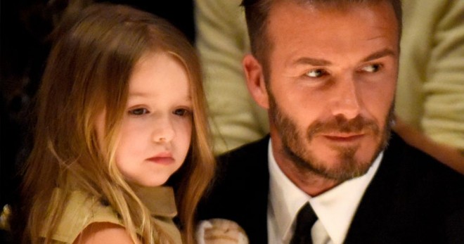 Devid Bekhem qızını öpdü, qınandı - foto