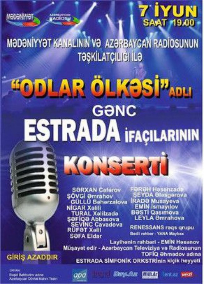 Gənc estrada ifaçılarının “Odlar ölkəsi” adlı konserti