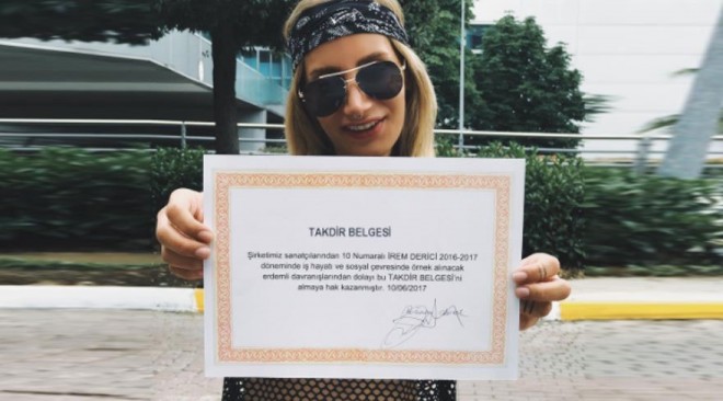 İrəm Derici mükafat aldı