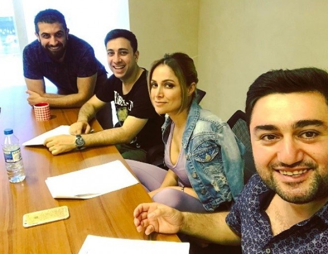 Nigar Camal filmə çəkilir - foto