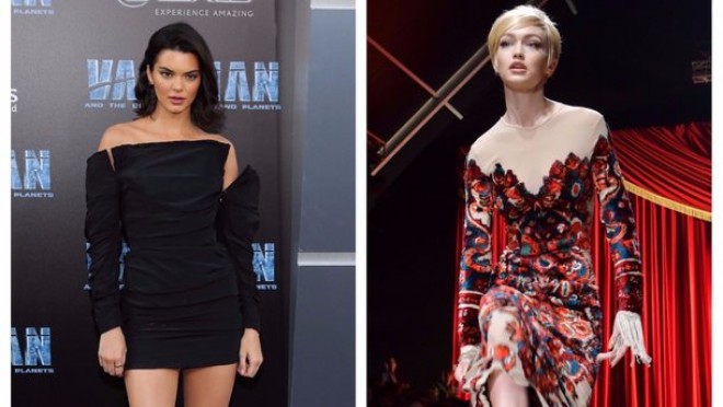 Cici Hadid və Kendall Cenner “Fendi”nin payız-qış kolleksiyasını təqdim etdi - fotolar