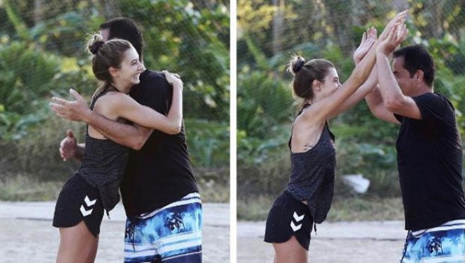 Acun və Şeyma ayaq tennis oynadı - video