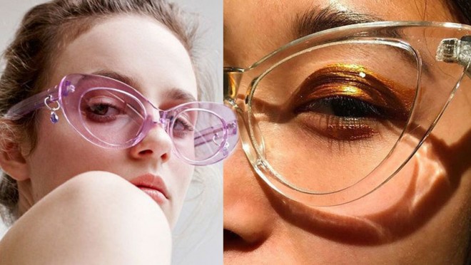 Şəffaf eynək dəbi - foto