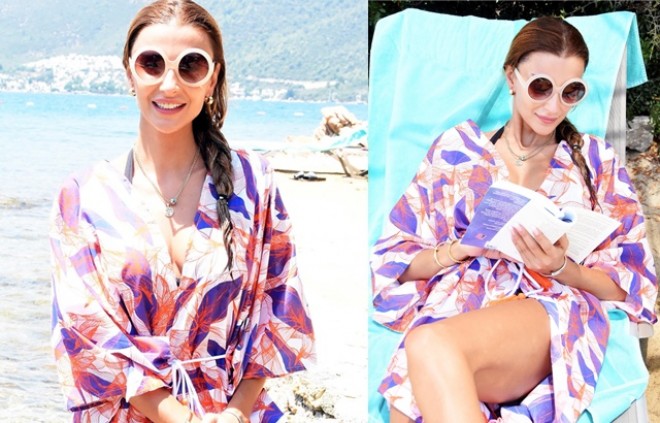 Özge Ulusoy Bodrumda tətil edərkən görüntüləndi