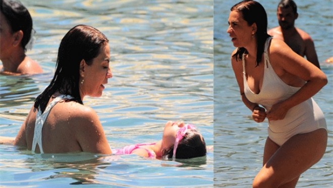 Aktrisanı dənizdə arı sancdı