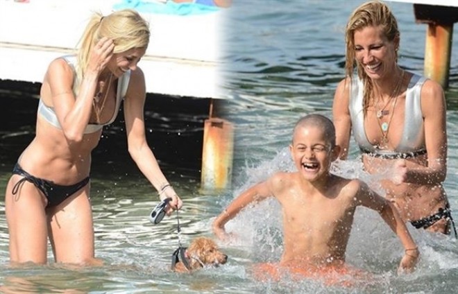 Çağlanın övladları ilə dəniz keyfi - foto