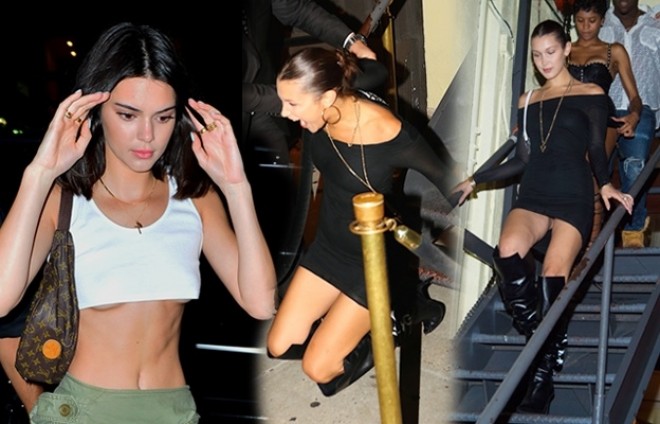 Kendall, Bella və Heylinin əyləncəli gecəsi - fotolar