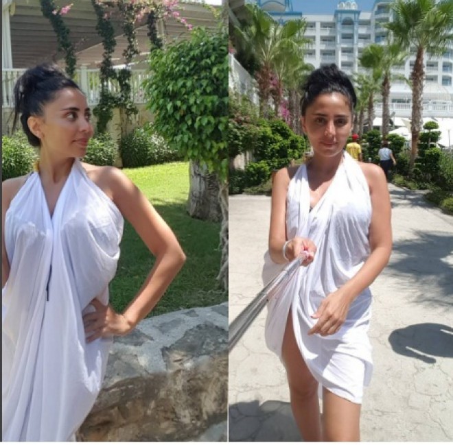 Türkiyədə olan Nanə bəyaza büründü – fotolar