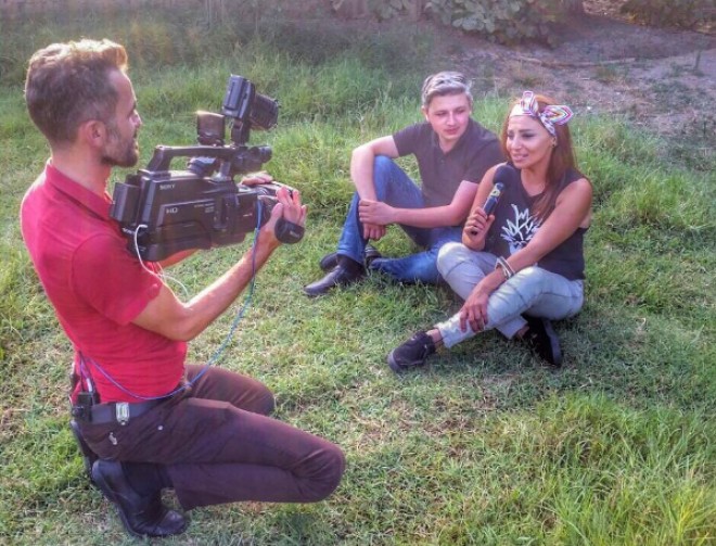 Sevinc Musayeva çəkilişdə - fotolar