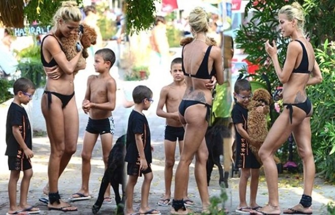 Çağlanın əzələli bədəni