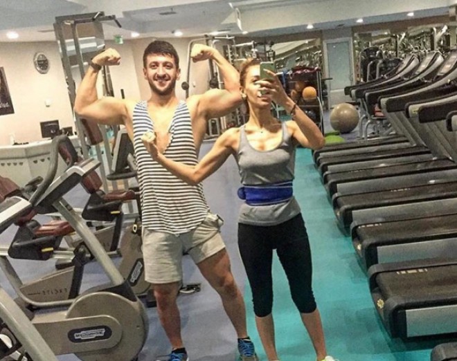 Abbas və Röya idman zalında - foto