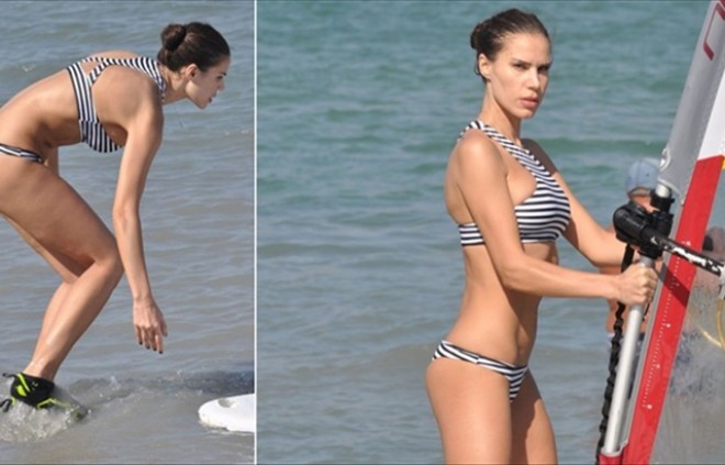 Lara Surol sörf edərkən görüntüləndi