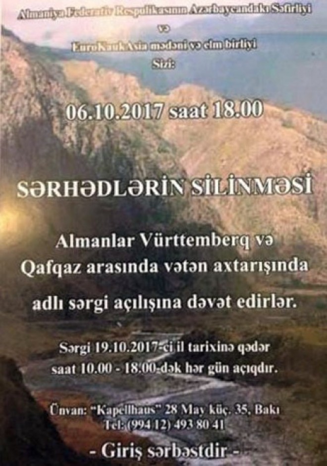 Bakıda Almanların Azərbaycanda məskunlaşmasını əks etdirən sərgi açılacaq