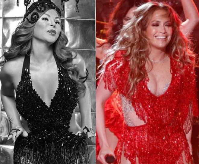 Ceylo səhnəyə Aygün Kazımovanın libasından geyindi - foto 