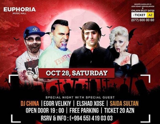 Elşad Xose və Səidə Sultan "Hellouin" bayramında səhnəyə çıxacaqlar