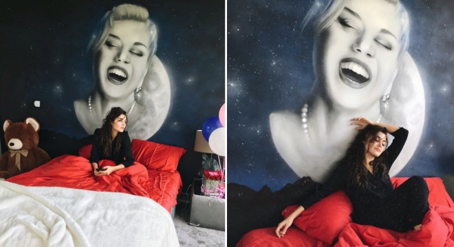 Aktrisanın yataq otağında