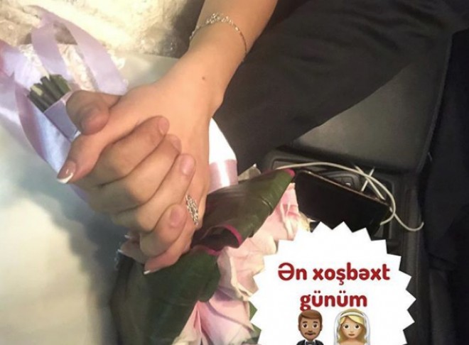 Bəylə xanımın əl-ələ toy fotosu 