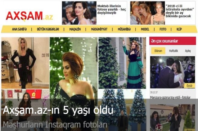 Axşam.az-ın 5 yaşı oldu
