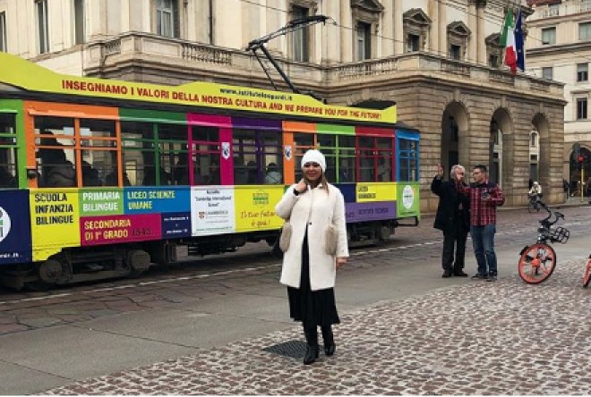 Lalənin Milan gəzintisindən fotolar