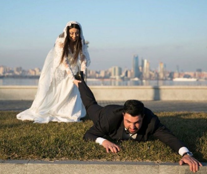 Damla gəlinlik geyindi - foto