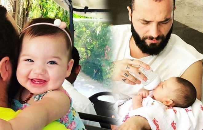 Müğənninin qızı anasının qucağından düşmür