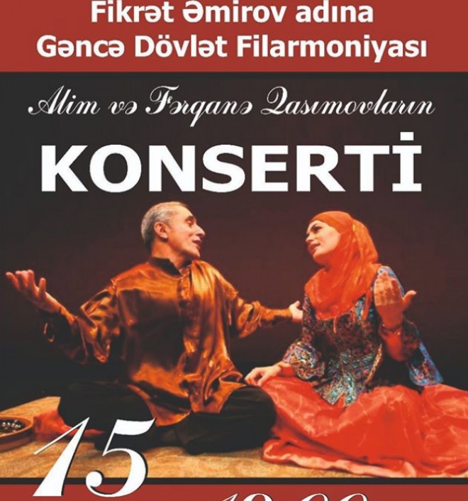 Alim Qasımov qızı ilə Gəncədə konsertə hazırlaşır