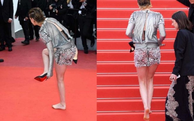 Festivalda ayaqqabısını çıxardı - foto