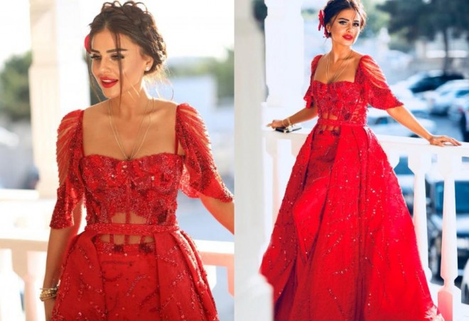 Günel toya 5365 manatlıq libas geyindi - foto