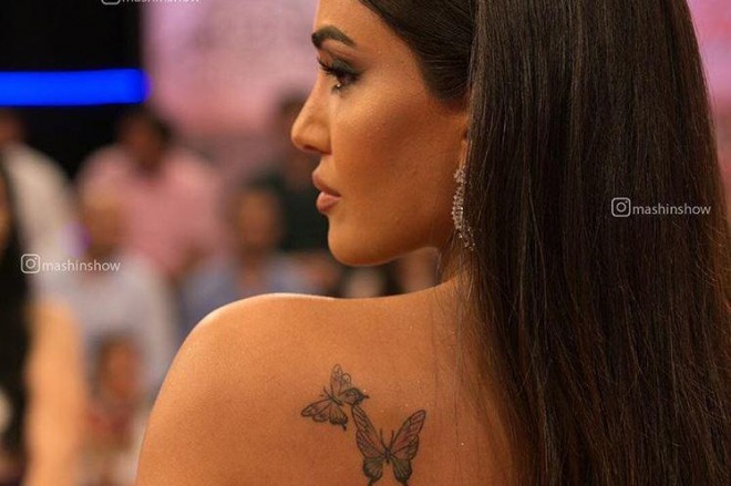 Pərvin Abıyeva döyməsini göstərdi